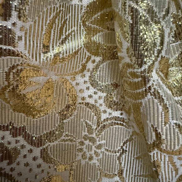 Light Up Vintage Porcelain Face Angel Christmas Tree Topper Gold Brocade Gown - Picture 8 of 16